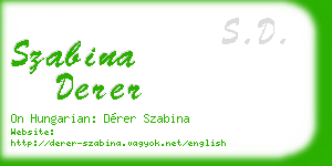 szabina derer business card