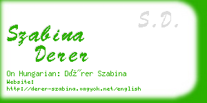 szabina derer business card